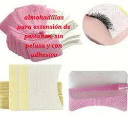 Almohadilla para extensión de pestaña sin pelusa y con adhesivo 
