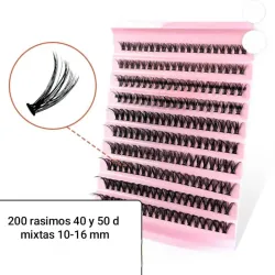 Pestañas grupales. 200 racimos