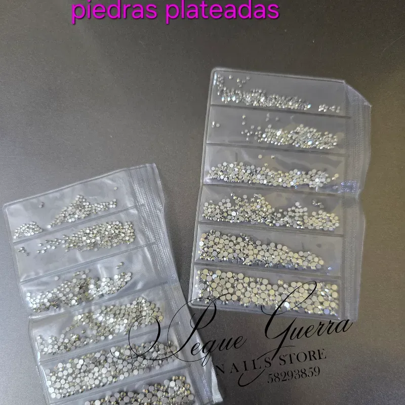 Piedras plateadas x números 