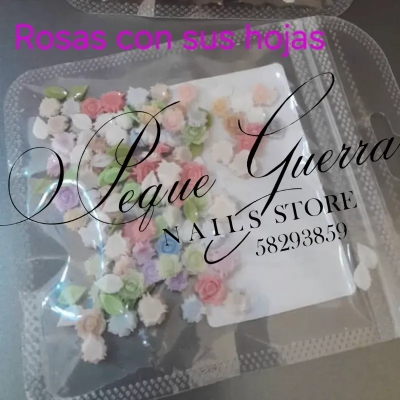Rosas con hojas 