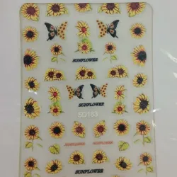 Sticker 5D de girasoles 