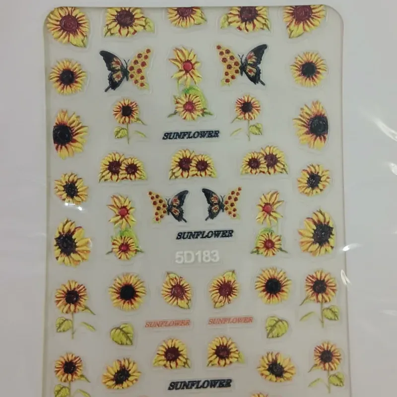 Sticker 5D de girasoles 