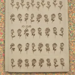 Sticker de rosa dorado y plateado