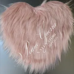 Tapete en forma de corazón color rosa viejo
