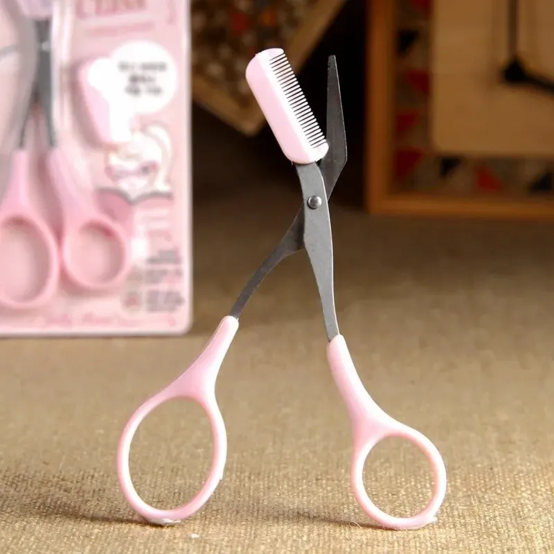 Tijera para cejas con peine