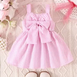 Bata con lazo rosada  6-9 