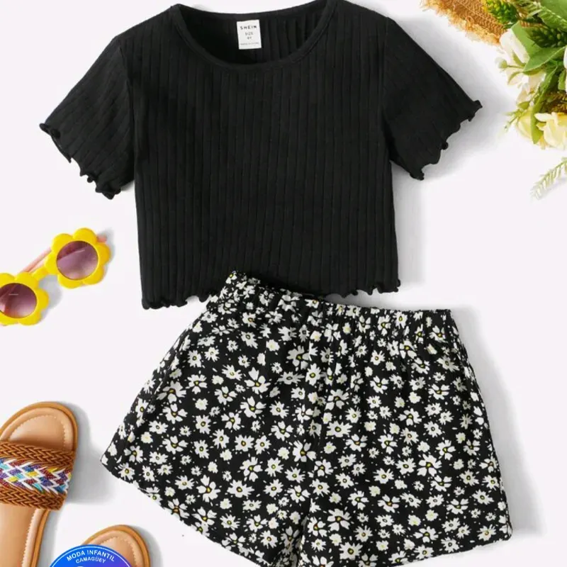 Blusa negra short margarita