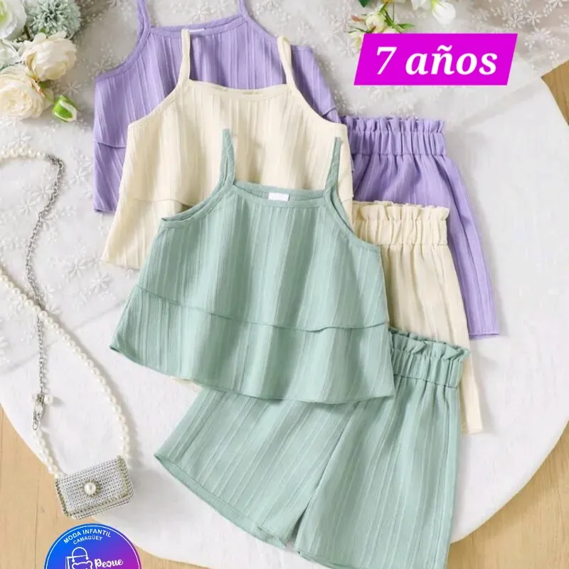 Blusa y short blanco hueso