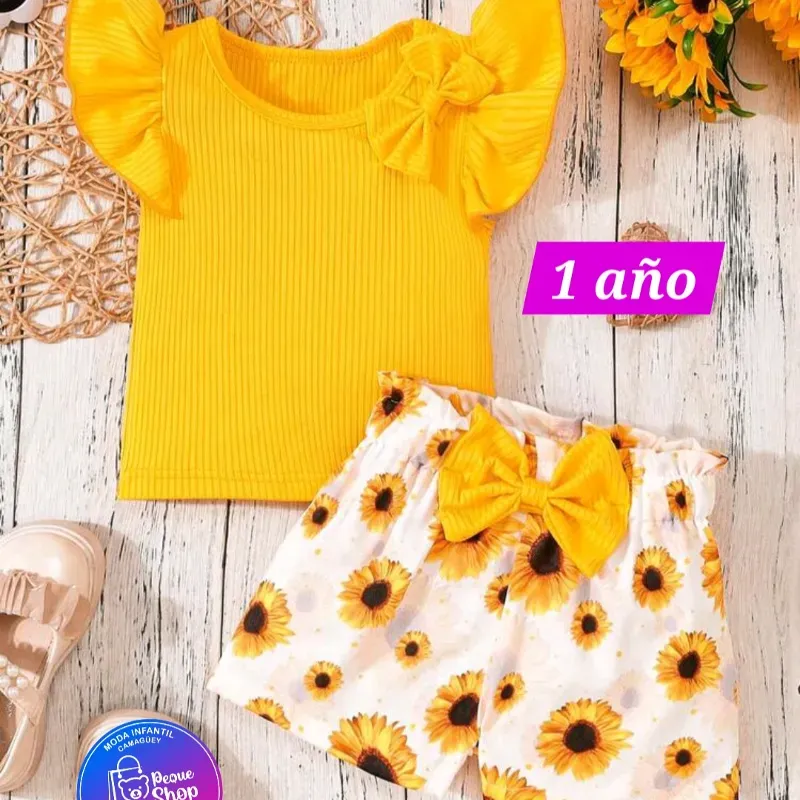 Blusa y short de girasol
