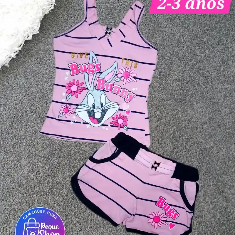 Blusa y short rosado