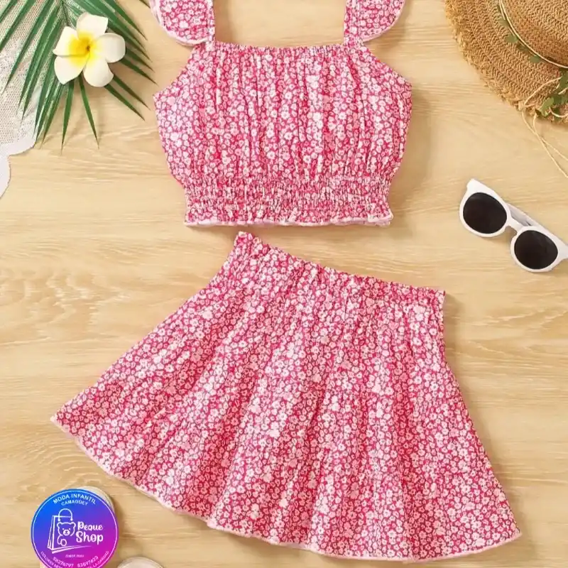 Conjunto blusa y falda