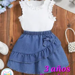 Conjunto falda mezclilla