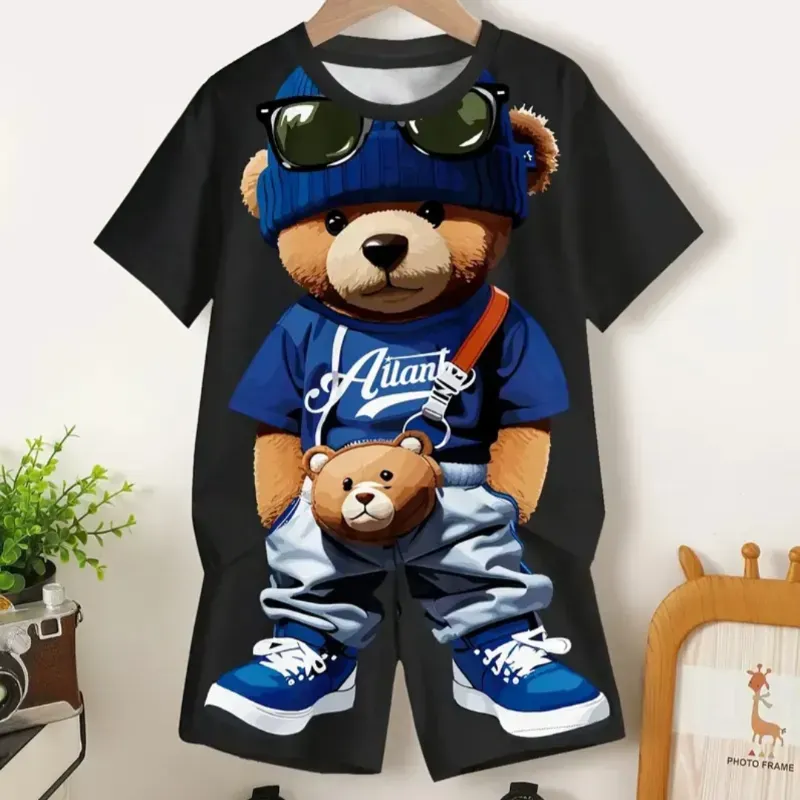 Conjunto negro oso enterizo 