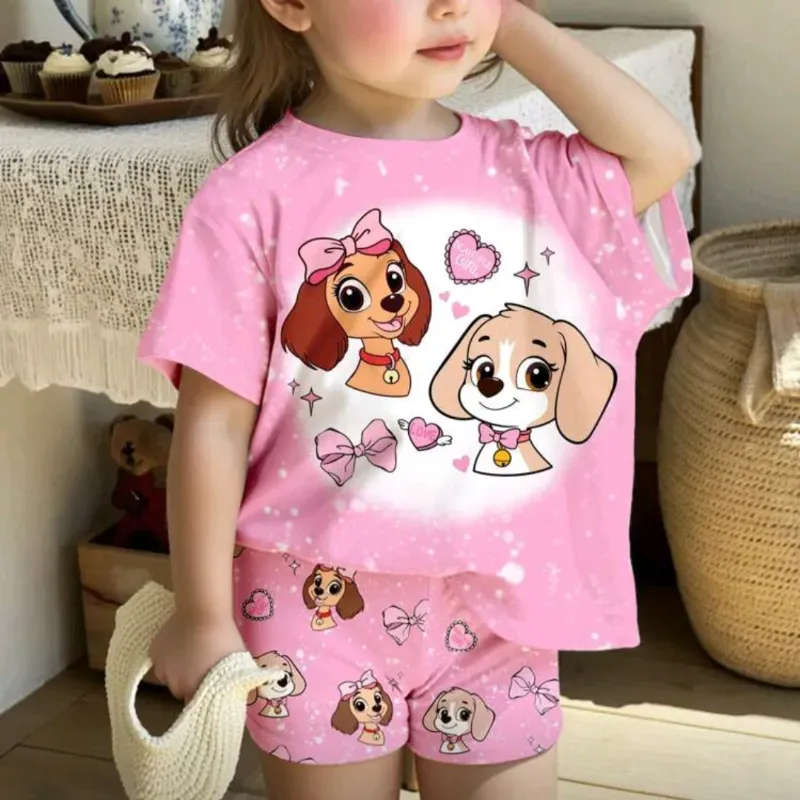 Conjunto pullover y licra rosado