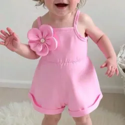 Mono rosado con flor