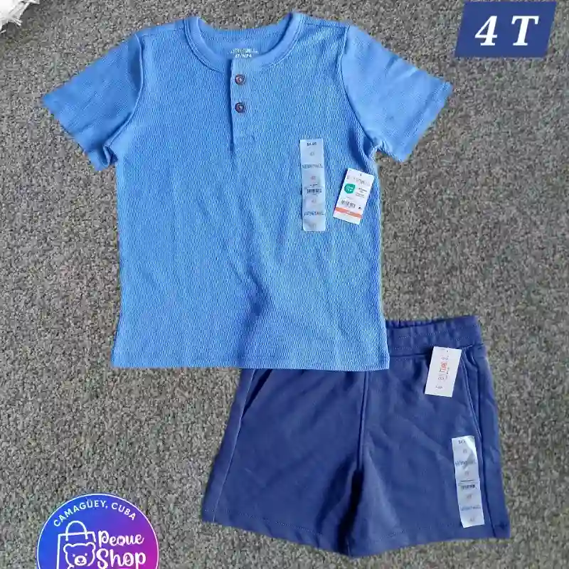 Pullover azul y short 