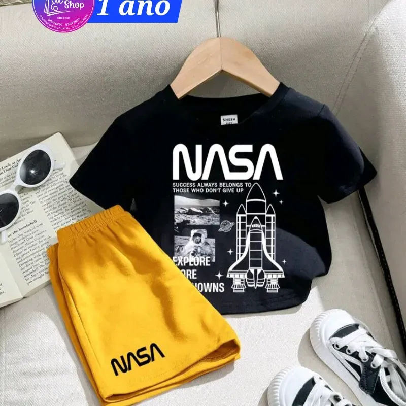 Pullover negro short amarillo