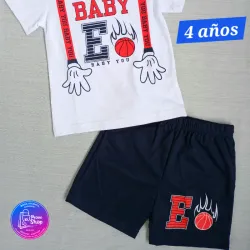 Pullover y short azul prusia