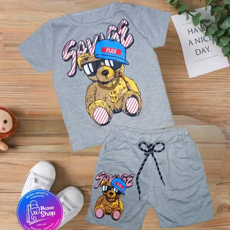 Pullover y short gris