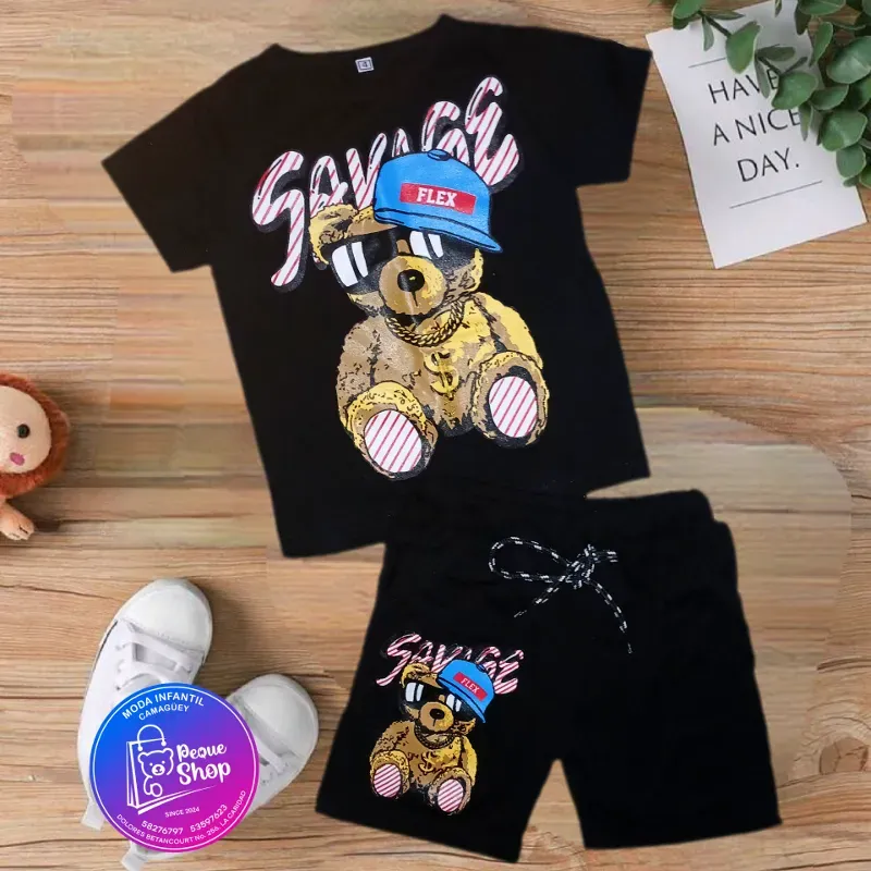 Pulover y short negro