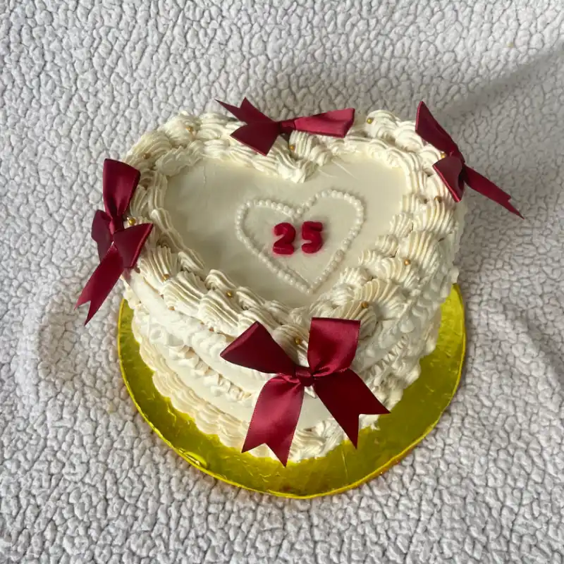 Pastel en forma de corazón 