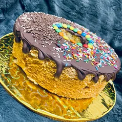 Roscón con cobertura de chocolate 