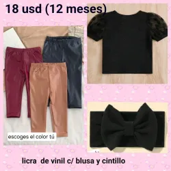 Licra petrolera c/blusa y cintillo
