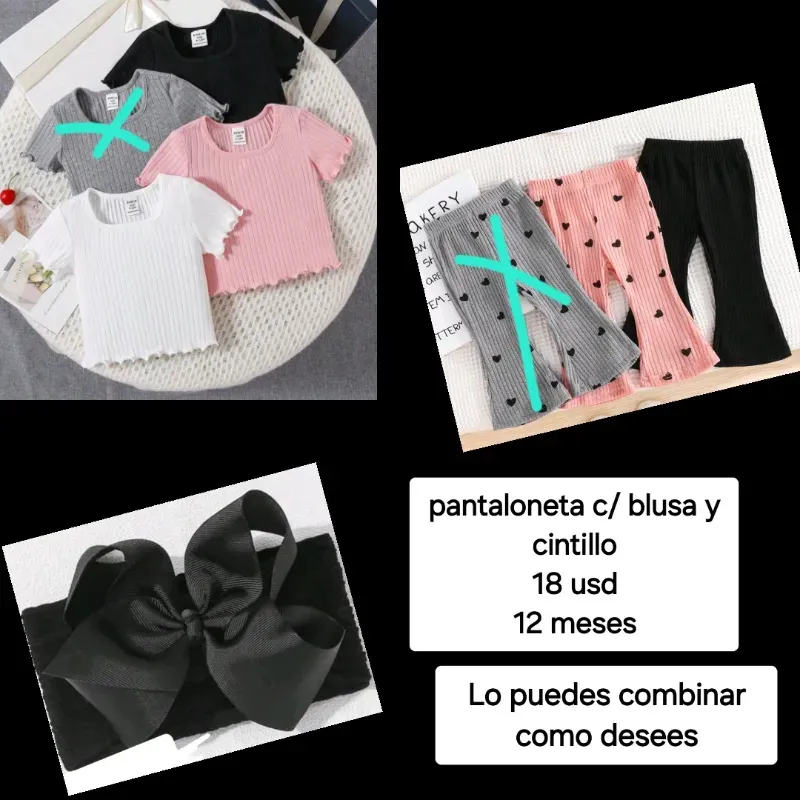 Pantaloneta c/pulover y cintillo