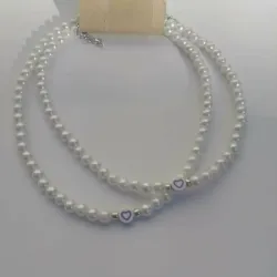 Collar con cuentas de 6mm y luneta