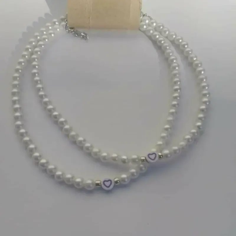 Collar con cuentas de 6mm y luneta