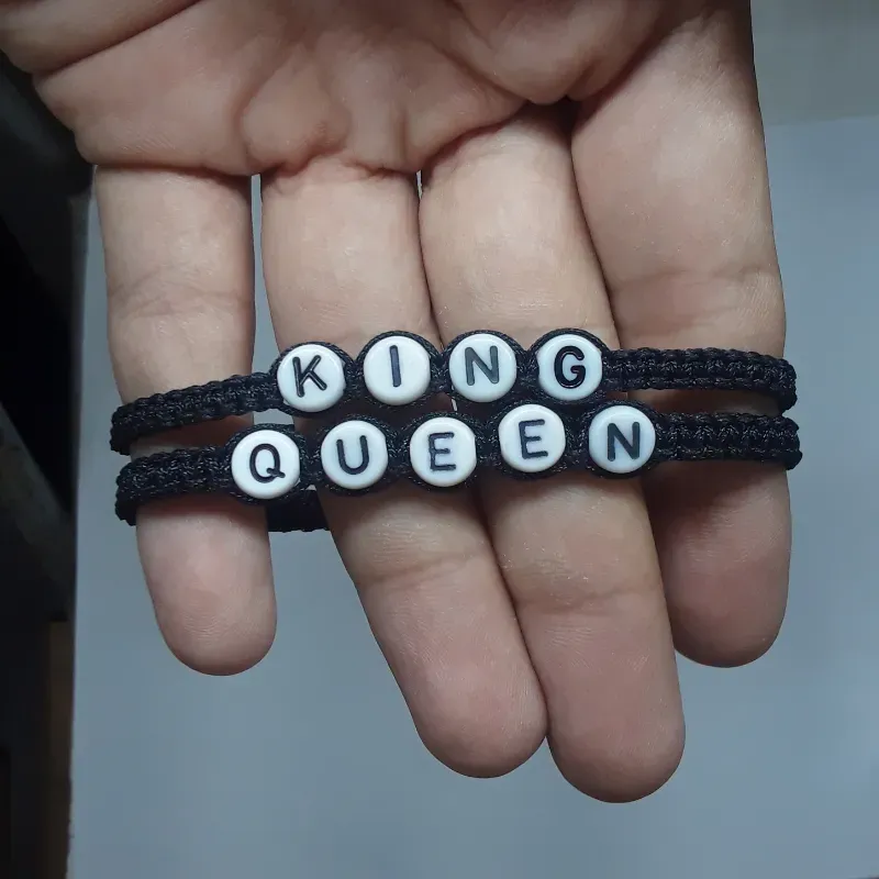 Pareja de pulsera king queen