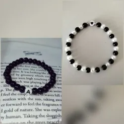 Pulsera de cuentas de 6mm con luneta
