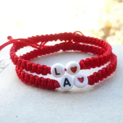 Pulsera  tejida de parejas  1