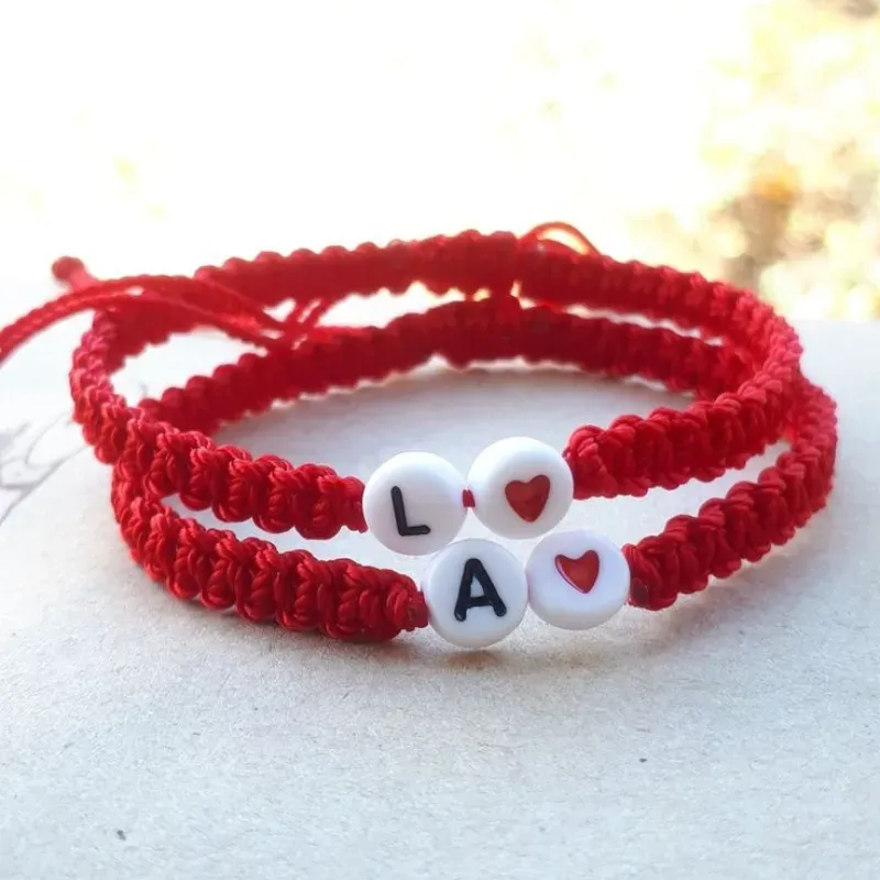 Pulsera  tejida de parejas  1