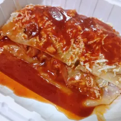 Lasaña de jamón y queso blanco 