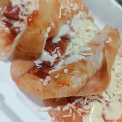 Tacos de salchicha y queso 