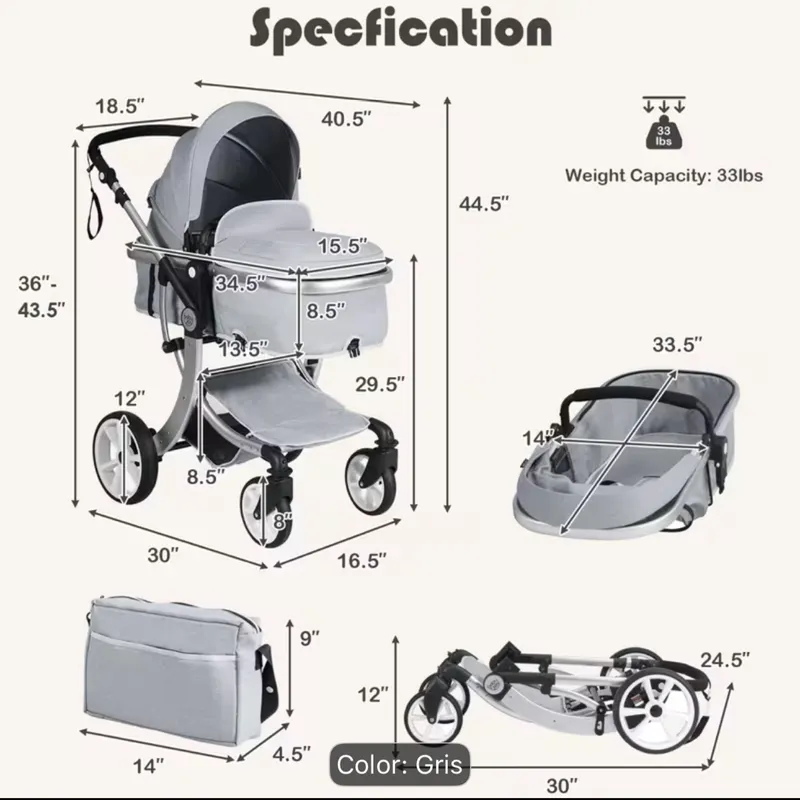Coche de Bebe dos en uno