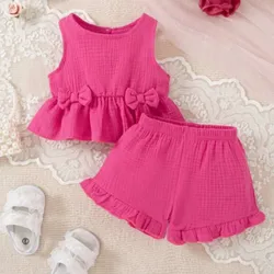 Conjunto de blusa y Short de niña varios colores