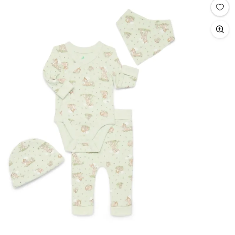 Conjunto de cuatro piezas de Minnie Mouse y Bambi