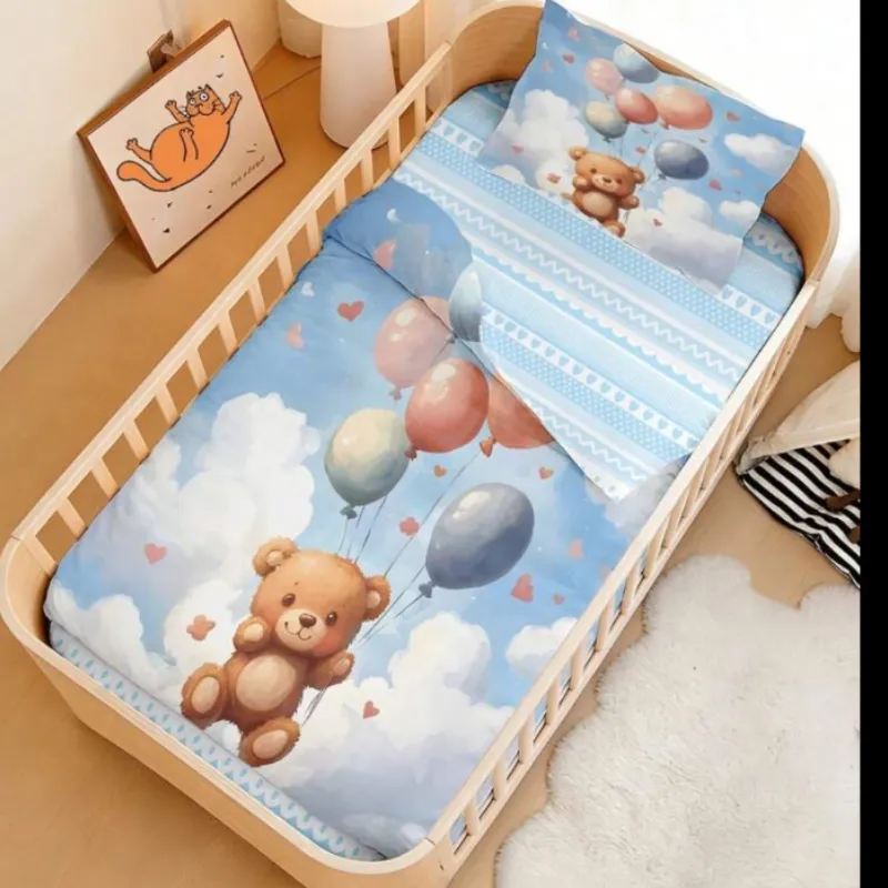 Juego de edredón de cuna, con una funda de niña y niño
