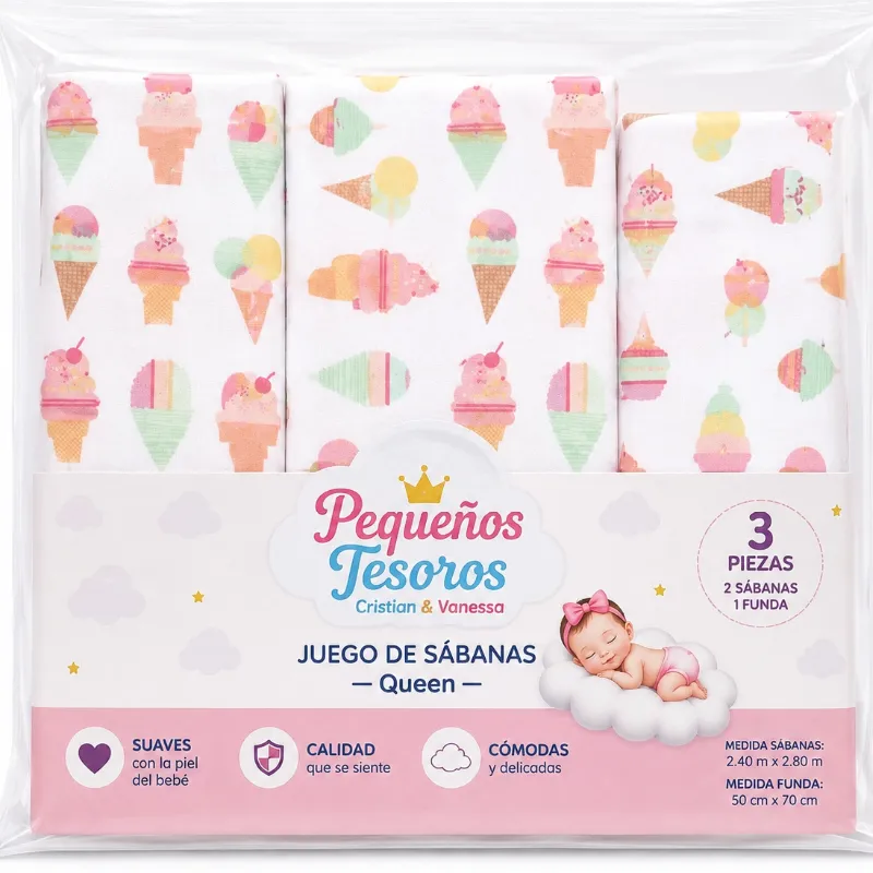Juego de sábanas Full de niña 2 sábana y 1 funda