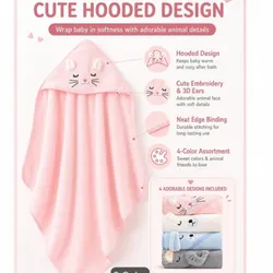 Mantita con gorro para niña y niño