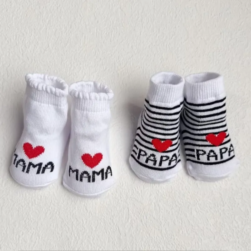 Pak de dos pares de medias mamá y papá
