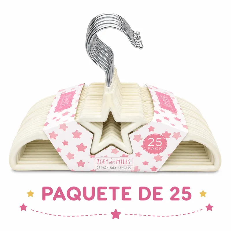 Paquete de 25 perchero de niña y niños