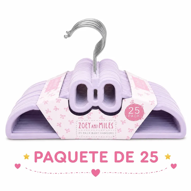 Paquete de 25 perchero de niña y niños