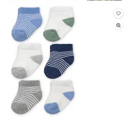 Paquete de 6 pares de medias recién nacidos