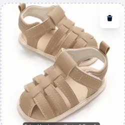 Sandalia para bebé niño beige y negra