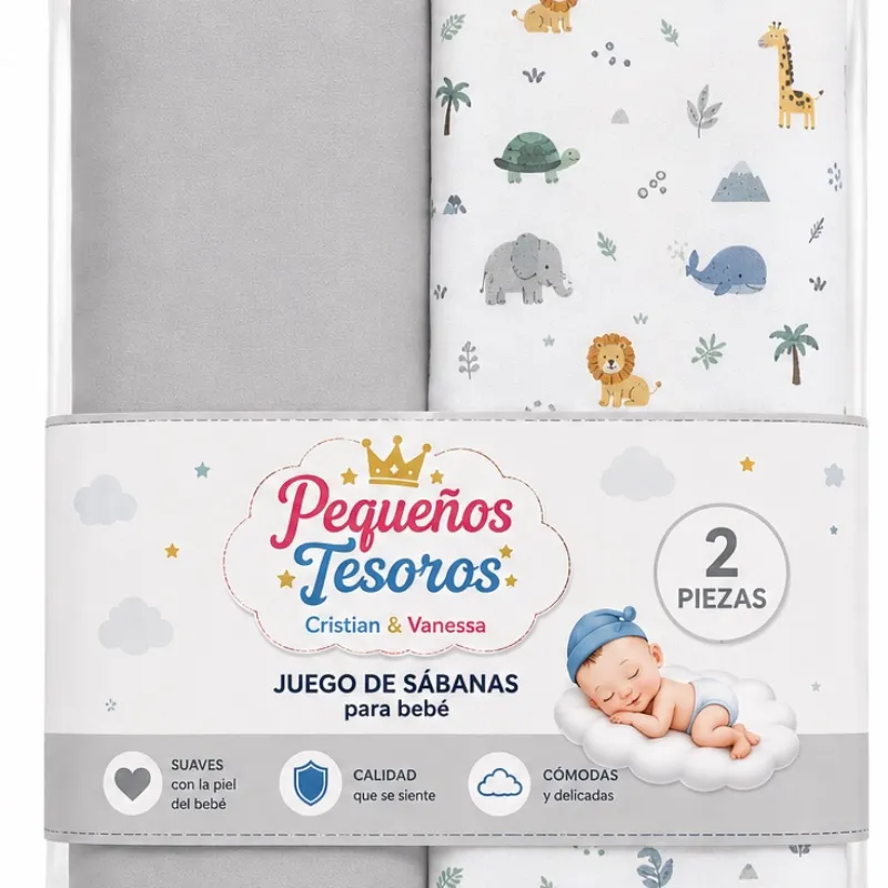 Set de 2 sábana de niño
