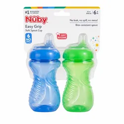 Set de 2 Vasos Antiderrame Nûby Easy Grip 6+ meses