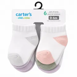 Set de 6 pares de media, Carter’s para bebé.